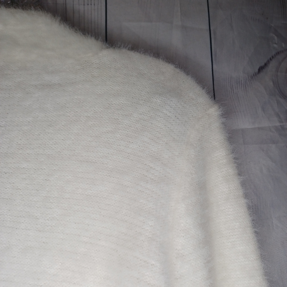 Calvin Klein Women's White Open-Front Cropped Coquette Minimalist Sweater - Picture 10 of 10
